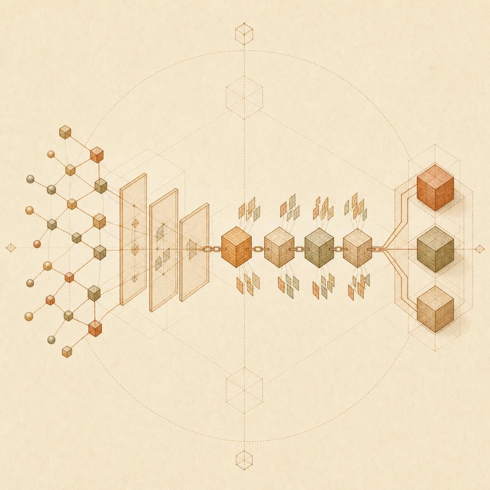 Branching agent nodes pass through control gates into snapshots, evidence, and a converged workflow result.